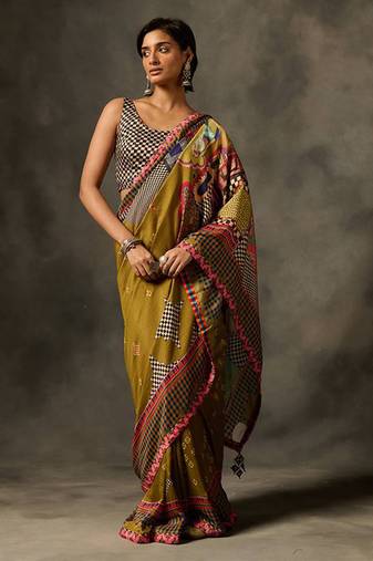Indra saree - green