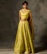 Laya lehenga set with dupatta - green