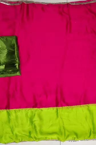 Red Japan silk blend c Fancy Girlish Partywear Saree