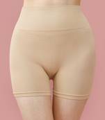 Trendmalls solid nylon soft skirts for women saree silhouette shape wear dress for shapewear