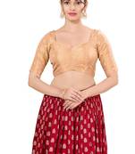 Copper Padded Tissue Sweatheart Neck Blouse