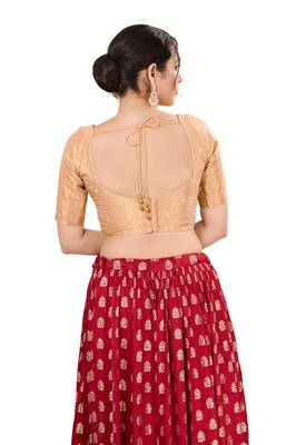 Copper Padded Tissue Sweatheart Neck Blouse 2