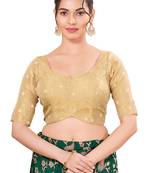 Gold Padded Tissue Sweatheart Neck Blouse