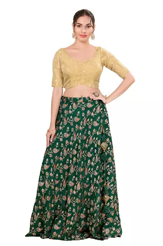 Gold Padded Tissue Sweatheart Neck Blouse