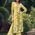 lemon yellow muslin digital printed dress material
