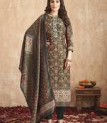 green tissue shimmer digital printed dress material