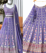 Lavender Wedding Lehenga Choli for Women
