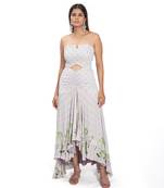 Lilac embroidered gown