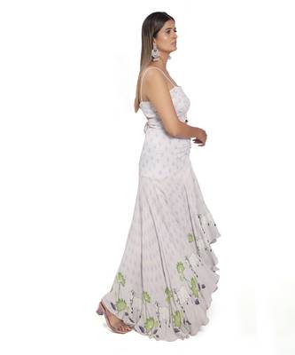 Lilac embroidered gown 2