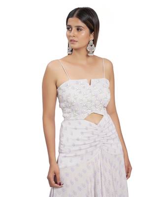 Lilac embroidered gown 3