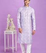 purple digital print  on semi cotton straight kurta churidar without lining fabric