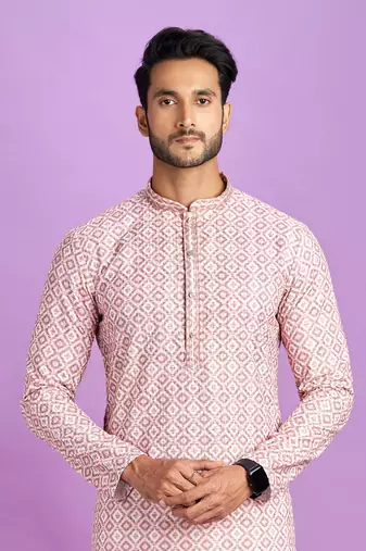 pink digital print  on semi cotton straight kurta churidar without lining fabric