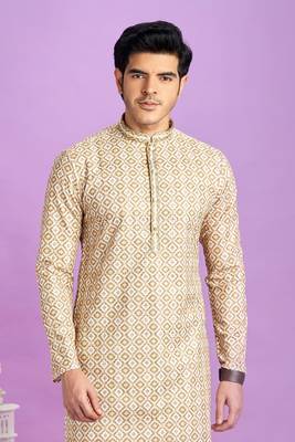 brown digital print  on semi cotton straight kurta churidar without lining fabric 2
