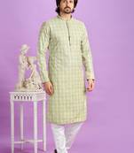 Green digital print  on semi cotton straight kurta without lining fabric