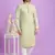 green digital print  on semi cotton straight kurta churidar without lining fabric