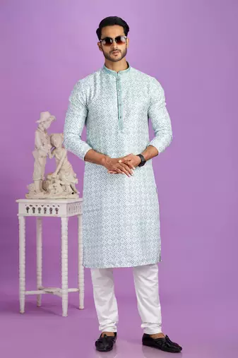 teal green digital print  on semi cotton straight kurta churidar without lining fabric