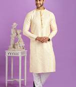 yellow digital print  on semi cotton straight kurta churidar without lining fabric.