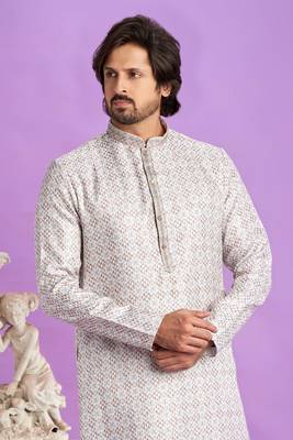 brown digital print  on semi cotton straight kurta churidar without lining fabric 3