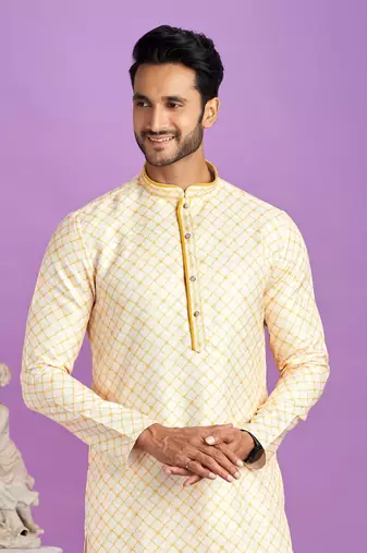 yellow digital print  on semi cotton straight kurta churidar without lining fabric.