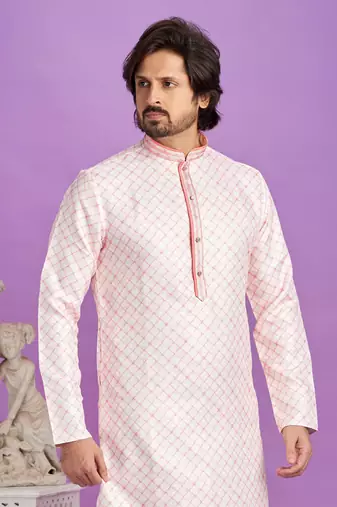 pink digital print  on semi cotton straight kurta churidar without lining fabric
