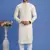 beige/yellow  embroidery cotton fabric with digital print straight kurta churidar for men