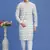 multi colour blue embroidery cotton fabric with digital print straight kurta pajama for men