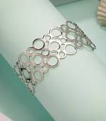 women's silver-plated cuff bracelet