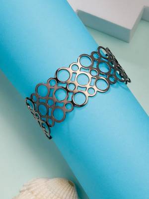  women's rhodium-plated cuff bracelet 1