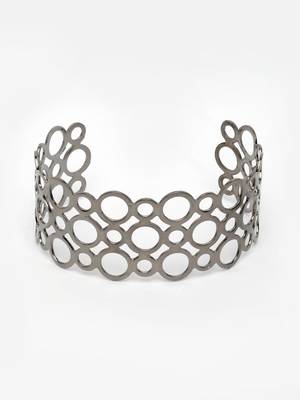  women's rhodium-plated cuff bracelet 3