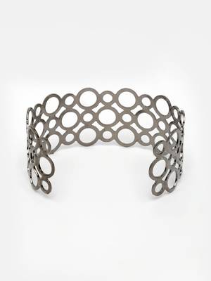  women's rhodium-plated cuff bracelet 4