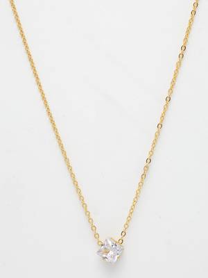  women's gold-plated artificial stones pendant with chain 2