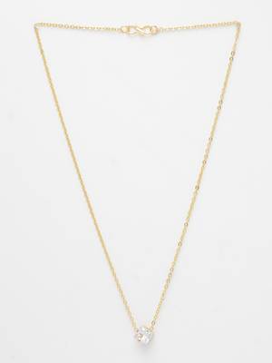  women's gold-plated artificial stones pendant with chain 3