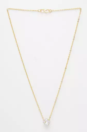  women's gold-plated artificial stones pendant with chain