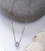  women's silver-plated artificial stones pendant with chain