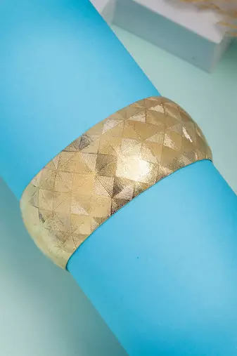 women's gold-plated self-design cuff bracelet