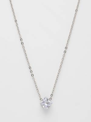  women's silver-plated artificial stones pendant with chain 4