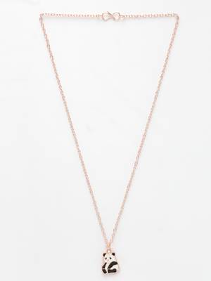 women's rose gold-plated chain with panda pendant 3