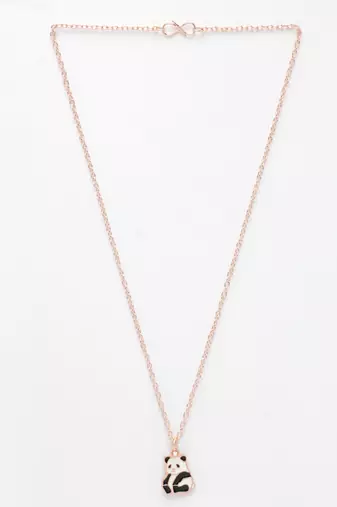  women's rose gold-plated chain with panda pendant