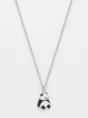  women's silver-plated chain with panda pendant 2