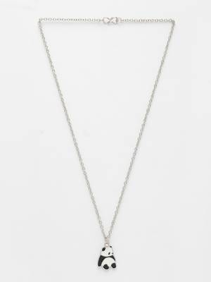  women's silver-plated chain with panda pendant 3