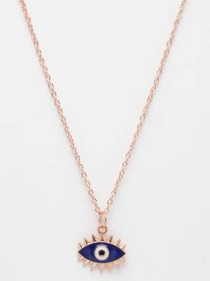  women's rose gold-plated chain with evil eye pendant 4