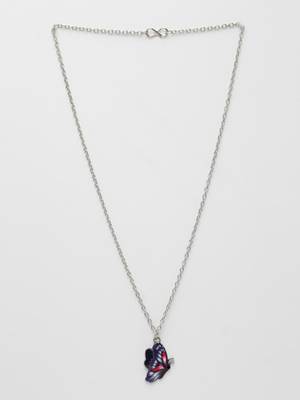  women's silver-plated chain with butterfly pendant 3