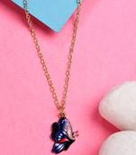  women's gold-plated chain with butterfly pendant
