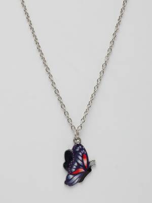  women's silver-plated chain with butterfly pendant 4