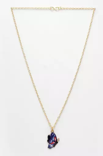  women's gold-plated chain with butterfly pendant