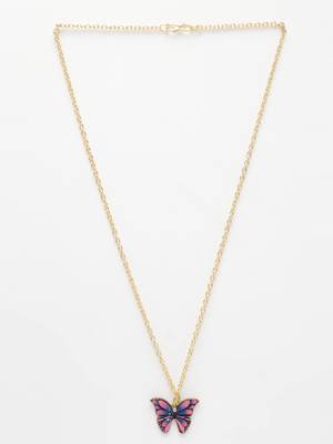  women's gold-plated chain with butterfly pendant 3