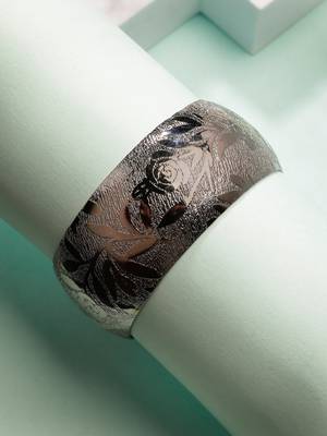  women's rhodium-plated self-design cuff bracelet 1