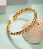 men's gold-plated stainless steel cuff bracelet