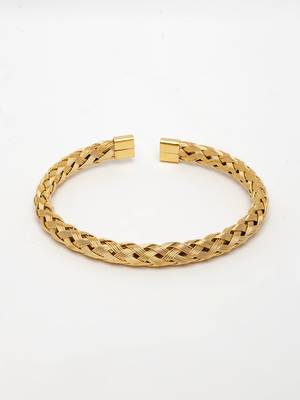  men's gold-plated stainless steel cuff bracelet 2