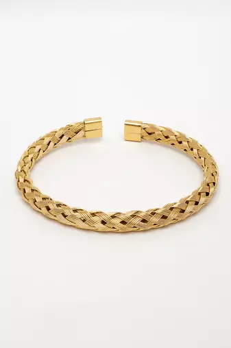  men's gold-plated stainless steel cuff bracelet